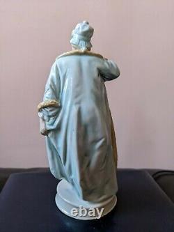 1854-1900 Antique Germany Porcelain Figurine Man Ernst Bohne & Söhne Blue Anchor