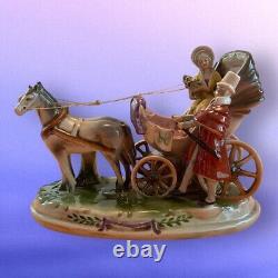 1859 German Thuringia Grafenthal Hand Painted Porcelain Carriage Figurine