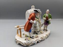 1871s Antique German Goebel The Carriage Porcelain Figurine Marked Very Rare
