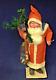 1920's Antique Santa Woodcutter With Goose Feather Tree Candy Container Sack 14