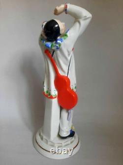 1930 HERTWIG & CO KATZHUTTE Germany Antique Porcelain Statue Figurine Pierrot