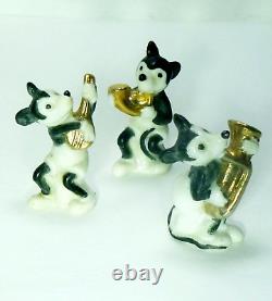 1930's German Mickey Mouse Figurines Porcelain Bisque Band Orchestra Germany