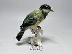 1930s Antique German Karl Ens Porcelain Figurine Blue Tit Bird Figure withLabel