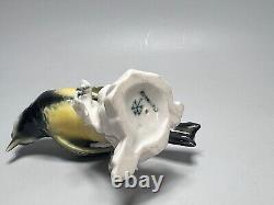 1930s Antique German Karl Ens Porcelain Figurine Blue Tit Bird Figure withLabel