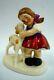 1930s Very Old Vintage Girl Hug & Dance With Roe Deer Porcelain Figurine Germany