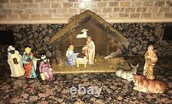 1958 Vintage Nativity Scene W. GOEBEL W GERMANY with 10 Figurines SACRART RARE