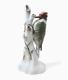 1959 Germany Vintage Porcelain Figurine Woodpecker On A Tree Hand Painted