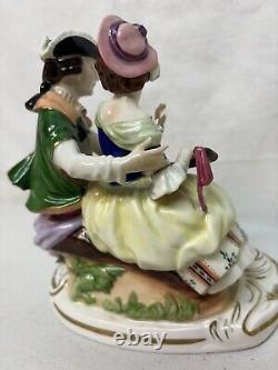 1960s Vintage Volkstedt Kammer Porcelain Figurine 7X7 Marked