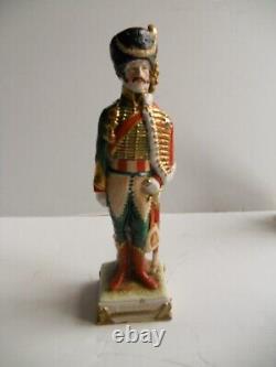 3 Vintage Fine Porcelain Millitary Figurines by Scheibe of Germany Napoleon