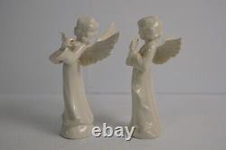 4 Vintage Dresden Karl Heinz Klette Porcelain Musical Angels Figurines Germany