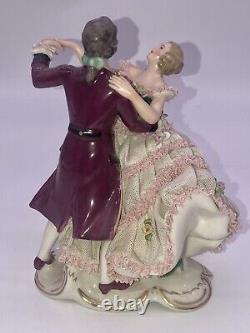 7.5 Vintage Frankenthal Porcelain Dancing Couple