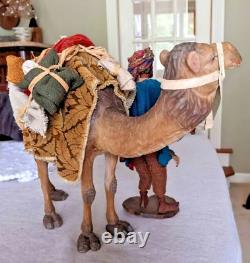 ANRI like OBERAMMERGAU Vintage German Hand Carved Nativity Camel with Driver RARE