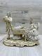 Antique Dresden German Porcelain Lace Lady Playing Piano, Man With Flute, Art