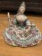 Antique French Lady Porcelain Figurine Statue Signed + Crossed Arrows