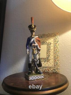 ANTIQUE Porcelain Germany Figurine Signed Dresden Napoleon Soldier