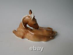 ART DECCO Vintage HUTSCHENREUTHER Germany Porcelain Foal Horse Figurine