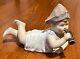 Antique 1800's Bisque Piano Baby Figurine Statue From Germany