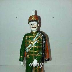 Antique 1862 Rare Germany Capodimonte Napoleon Soldier Porcelain Figurine