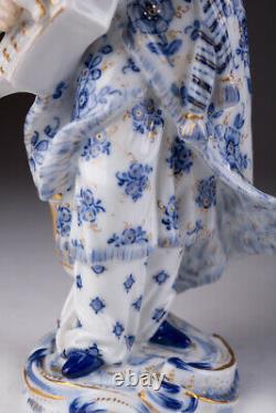 Antique 18th Original pair Porcelain Figurine Meissen Malabar Musicians Marked