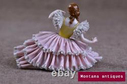 Antique 1915 Germany Original ballerina Porcelain Figurine MULLER Co Marked 12cm