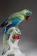 Antique 1920s German Porcelain Figurine Karl Ens Parrot With Berries Marked 24cm