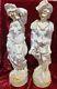 Antique 19th C German Heubach Bisque Musketeer & Maiden Figurines Pair 17.5