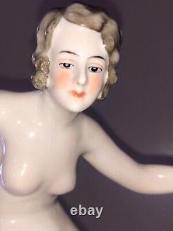 Antique Art Deco Galluba Hoffman Nude Lady Woman Dancer Flapper German Figurine