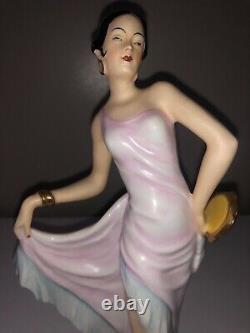 Antique Art Deco German Porcelain Lady Woman Dancer Ballerina Figurine Figure