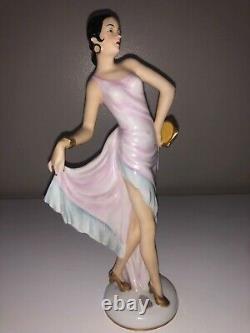 Antique Art Deco German Porcelain Lady Woman Dancer Ballerina Figurine Figure