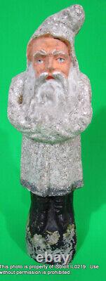 Antique Belsnickle Santa 12.5 White Black Silver Germany