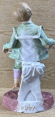 Antique Bisque Figurine Gebr. Heubach, Dancing Boy 1880s