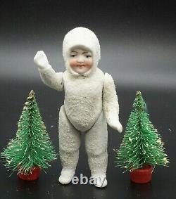 Antique Bisque Jointed 4 Snow Baby Snowbaby Doll German Germany Hertwig