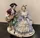 Antique Dresden Lace Porcelain Figurine Courting Couple Germany
