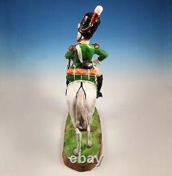 Antique Dresden Napoleonic Cavalry Soldier Figurine Thieme Kuntzsch 30th Dragoon