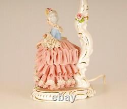 Antique Dresden figurine German porcelain Lace figurine Ballerina Lamp
