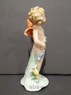 Antique FASOLD & STAUCH Porcelain Cherub From the 4 Seasons Series Spring