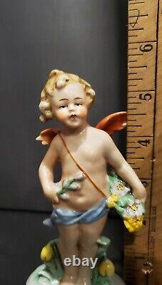 Antique FASOLD & STAUCH Porcelain Cherub From the 4 Seasons Series Spring