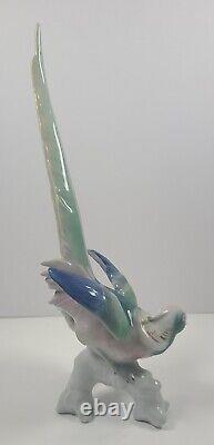 Antique Fasold & Stauch German Porcelain Bird Figurine Sculpture Long Tail 10