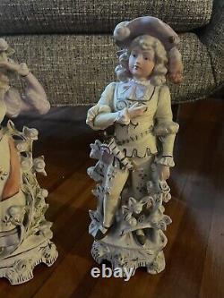 Antique Figurines German Porcelain Gräfenthal Schneider Victorian 1879-1886