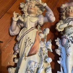 Antique Figurines German Porcelain Gräfenthal Schneider Victorian 1879-1886