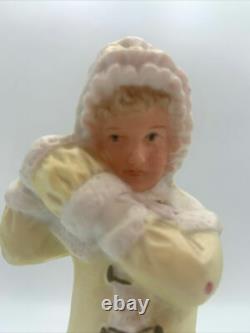 Antique Gebruder Heubach Bisque Piano Girl Figurine Germany Unmarked