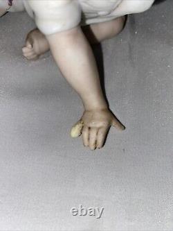 Antique Gebruder Heubach Piano Baby Crawling Bisque Porcelain No 3183 Stamped