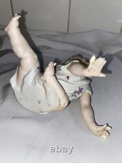 Antique Gebruder Heubach Piano Baby Crawling Bisque Porcelain No 3183 Stamped