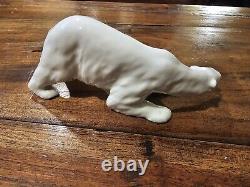 Antique Gebruder Heubach Walking Polar Bear German Porcelain Figurine 1910-1945