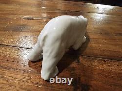 Antique Gebruder Heubach Walking Polar Bear German Porcelain Figurine 1910-1945