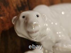 Antique Gebruder Heubach Walking Polar Bear German Porcelain Figurine 1910-1945