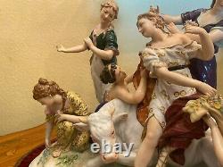 Antique German Bavaria Ersnt Bohne Rape of Europa Europe and Bull God Zeus Figur