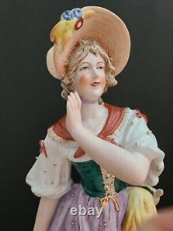 Antique German Dresden Bisque Porcelain Figurine