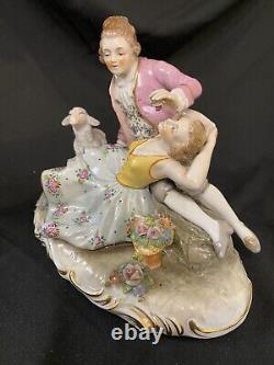 Antique German Dresden Capodimonte Porcelain Figurine
