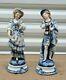 Antique German Ernst Bohne & Sohne Porcelain Figurine Couple, 11 High